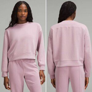 Lululemon Softstreme Perfectly Oversized Cropped Crew Rose Blush size 6
